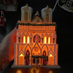 Vintage 1991 Illuminated Holiday Coronation Cathedral of The Kings Reims 🇫🇷